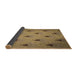 Thickness of Patterned Saddle Brown Rug, pat935brn