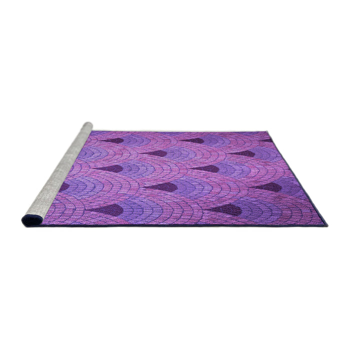 Sideview of Machine Washable Transitional Purple Rug, wshpat935pur