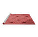 Sideview of Machine Washable Transitional Red Rug, wshpat935rd