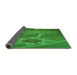 Thickness of Patterned Green Rug, pat936grn
