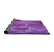 Thickness of Patterned Crimson Purple Rug, pat936pur
