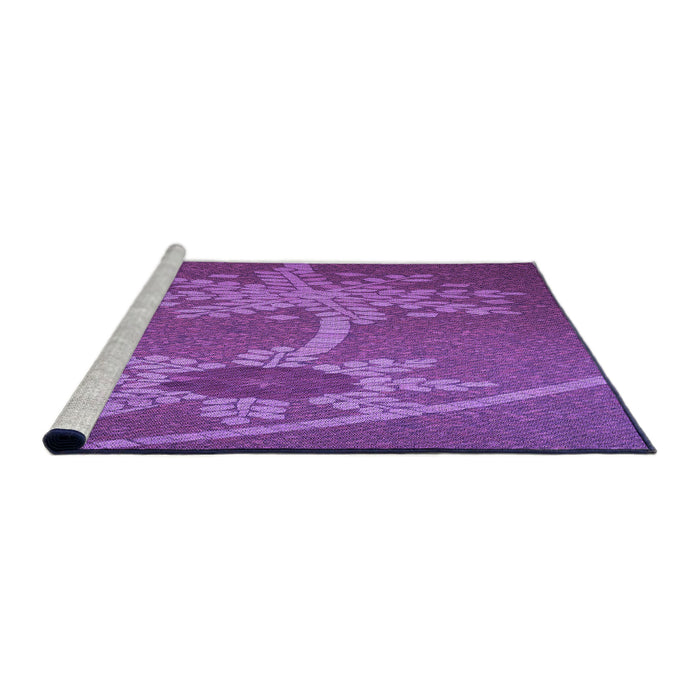Sideview of Machine Washable Transitional Crimson Purple Rug, wshpat936pur