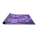 Thickness of Patterned Amethyst Purple Rug, pat937pur