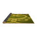 Thickness of Patterned Dark Bronze Brown Rug, pat937yw