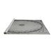 Sideview of Machine Washable Transitional Smokey Gray Rug, wshpat938gry