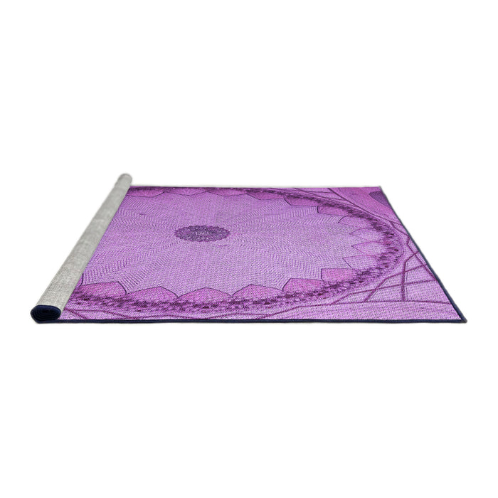 Sideview of Machine Washable Transitional Violet Purple Rug, wshpat938pur