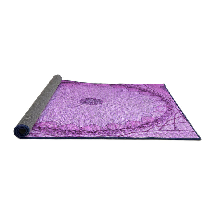 Thickness of Patterned Violet Purple Rug, pat938pur