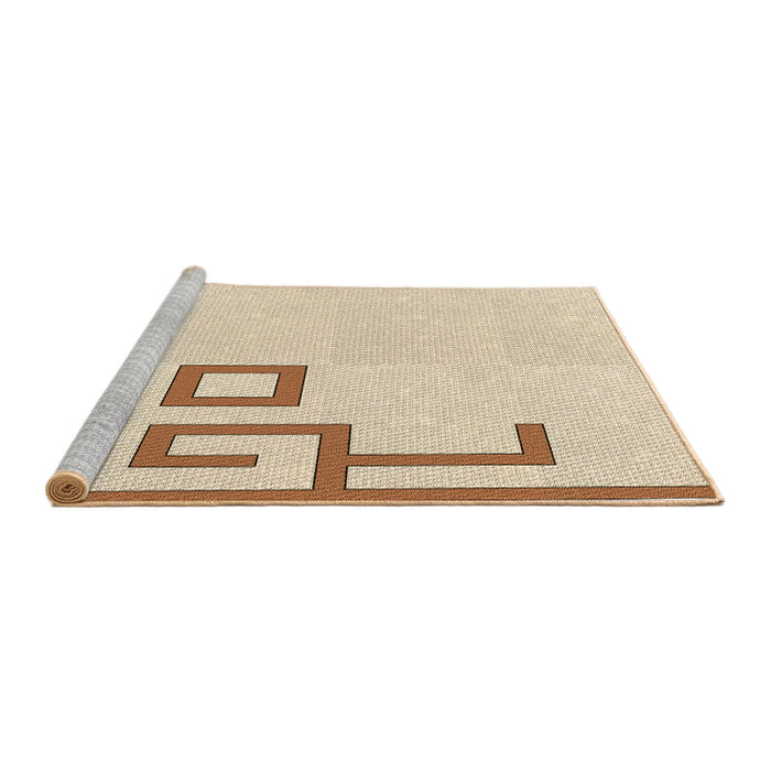 Sideview of Machine Washable Transitional Peru Brown Rug, wshpat939brn