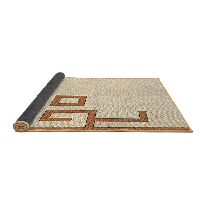 Thickness of Patterned Peru Brown Rug, pat939brn