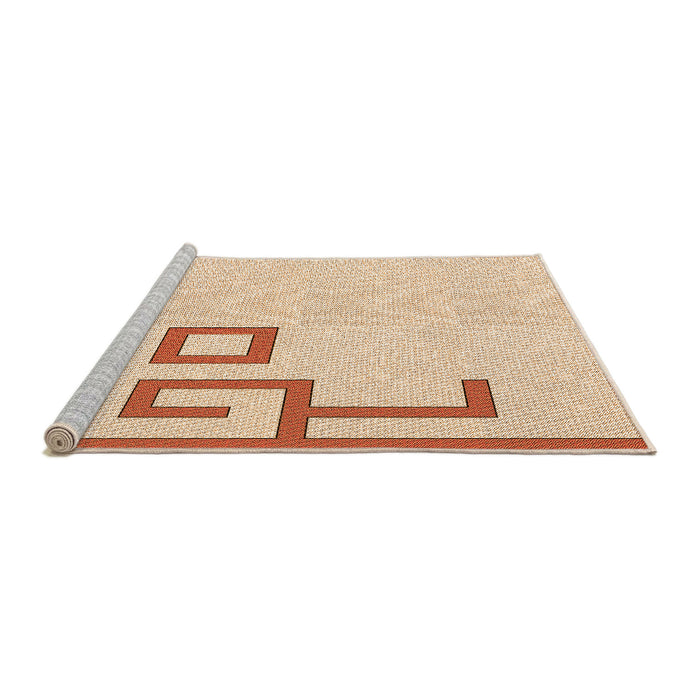 Sideview of Machine Washable Transitional Navajo White Gold Rug, wshpat939org
