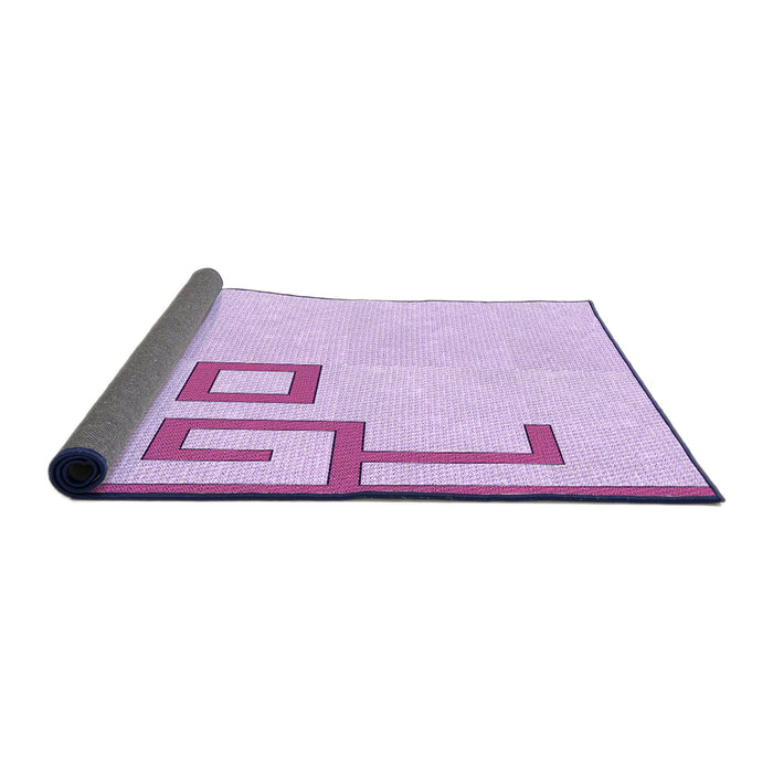 Thickness of Patterned Orchid Purple Rug, pat939pur