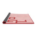 Thickness of Patterned Light Rose Pink Rug, pat939rd