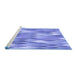 Sideview of Machine Washable Transitional Sky Blue Rug, wshpat94blu