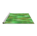 Sideview of Machine Washable Transitional Dark Lime Green Rug, wshpat94grn