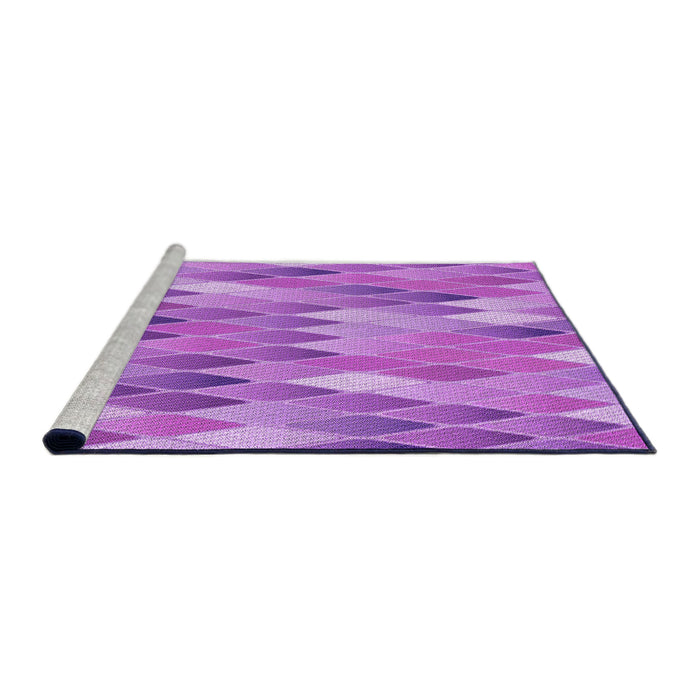 Sideview of Machine Washable Transitional Violet Purple Rug, wshpat94pur