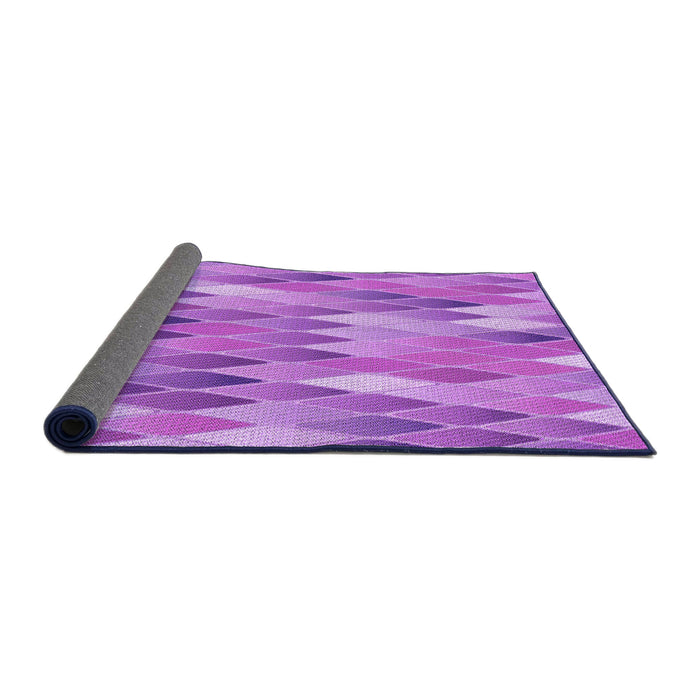 Thickness of Patterned Violet Purple Rug, pat94pur