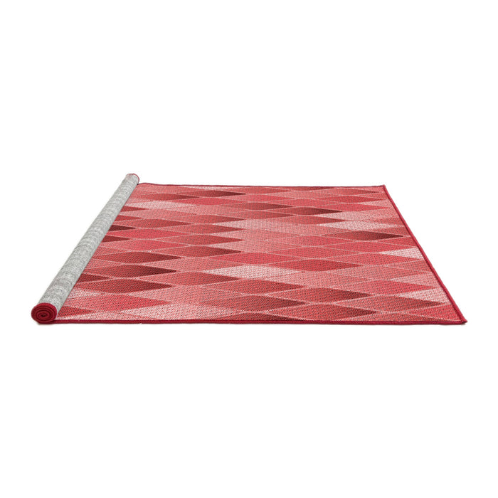 Sideview of Machine Washable Transitional Ruby Red Rug, wshpat94rd