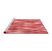 Sideview of Machine Washable Transitional Ruby Red Rug, wshpat94rd