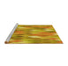 Sideview of Machine Washable Transitional Deep Yellow Rug, wshpat94yw