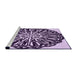 Sideview of Machine Washable Transitional Blossom Pink Rug, wshpat940pur
