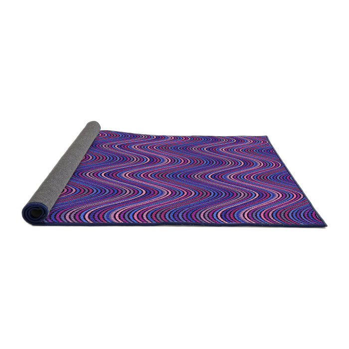 Thickness of Patterned Purple Rug, pat941pur