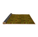 Thickness of Patterned Maroon Red Rug, pat941yw