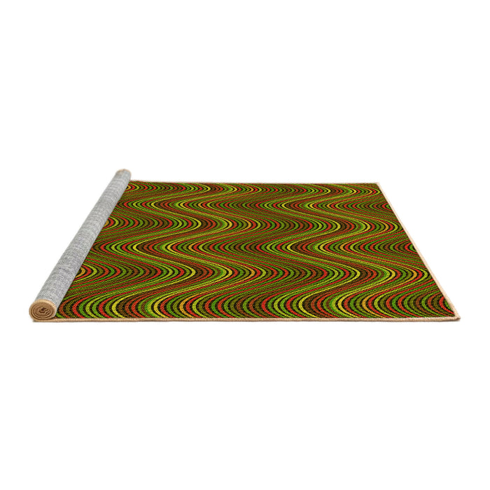 Sideview of Machine Washable Transitional Maroon Red Rug, wshpat941yw
