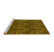 Sideview of Machine Washable Transitional Maroon Red Rug, wshpat941yw