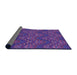 Thickness of Patterned Medium Slate Blue Rug, pat942pur