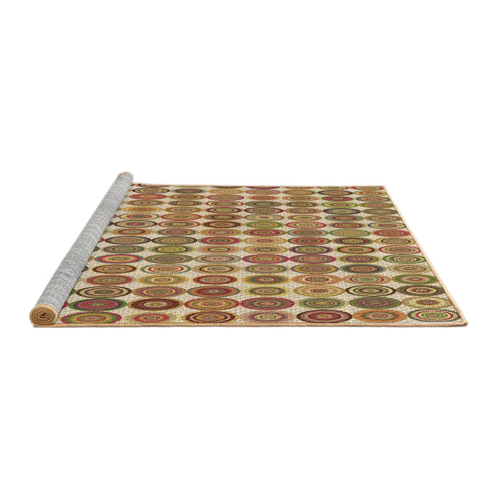 Sideview of Machine Washable Transitional Red Rug, wshpat943brn