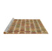 Sideview of Machine Washable Transitional Red Rug, wshpat943brn