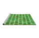 Sideview of Machine Washable Transitional Dark Lime Green Rug, wshpat943grn