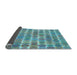 Thickness of Patterned Green Rug, pat943lblu