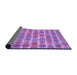 Thickness of Patterned Bright Lilac Purple Rug, pat943pur