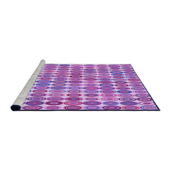 Sideview of Machine Washable Transitional Bright Lilac Purple Rug, wshpat943pur