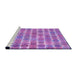Sideview of Machine Washable Transitional Bright Lilac Purple Rug, wshpat943pur
