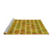 Sideview of Machine Washable Transitional Golden Brown Yellow Rug, wshpat943yw