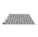 Sideview of Machine Washable Transitional Platinum Gray Rug, wshpat944gry