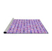 Sideview of Machine Washable Transitional Blossom Pink Rug, wshpat944pur