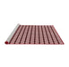 Sideview of Machine Washable Transitional Deep Rose Pink Rug, wshpat945rd