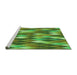 Sideview of Machine Washable Transitional Green Rug, wshpat95grn