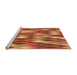 Sideview of Machine Washable Transitional Orange Rug, wshpat95org