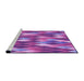 Sideview of Machine Washable Transitional Purple Rug, wshpat95pur