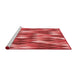 Sideview of Machine Washable Transitional Red Rug, wshpat95rd