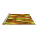 Sideview of Machine Washable Transitional Yellow Rug, wshpat95yw