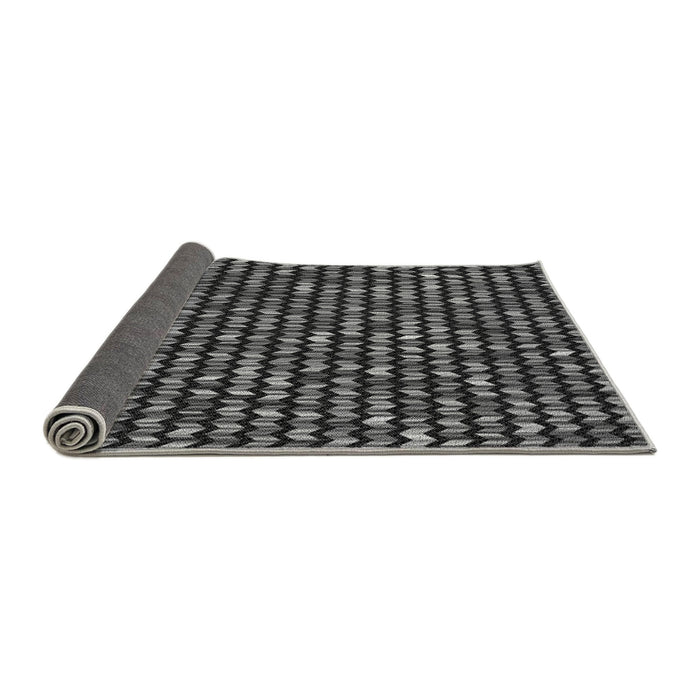 Thickness of Patterned Charcoal Black Rug, pat950gry