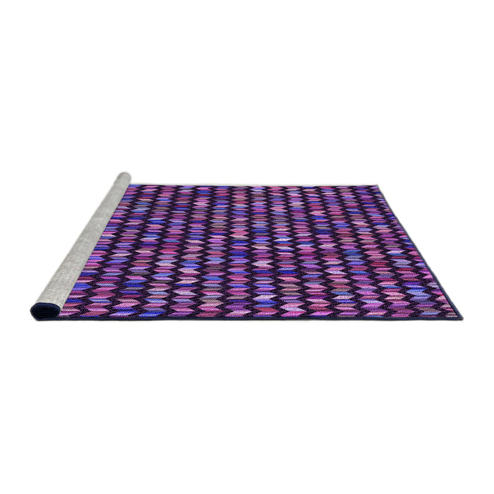 Sideview of Machine Washable Transitional Dark Purple Rug, wshpat950pur