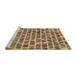 Sideview of Machine Washable Transitional Brown Red Rug, wshpat951brn