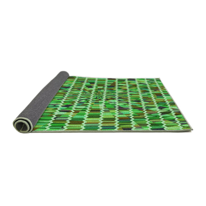 Thickness of Patterned Green Rug, pat951grn