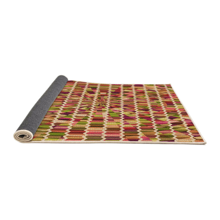 Thickness of Patterned Orange Rug, pat951org
